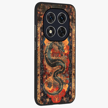 Inferno Dragon Soul Glass Case upright view showcasing intense dragon artwork with fantasy fire theme.