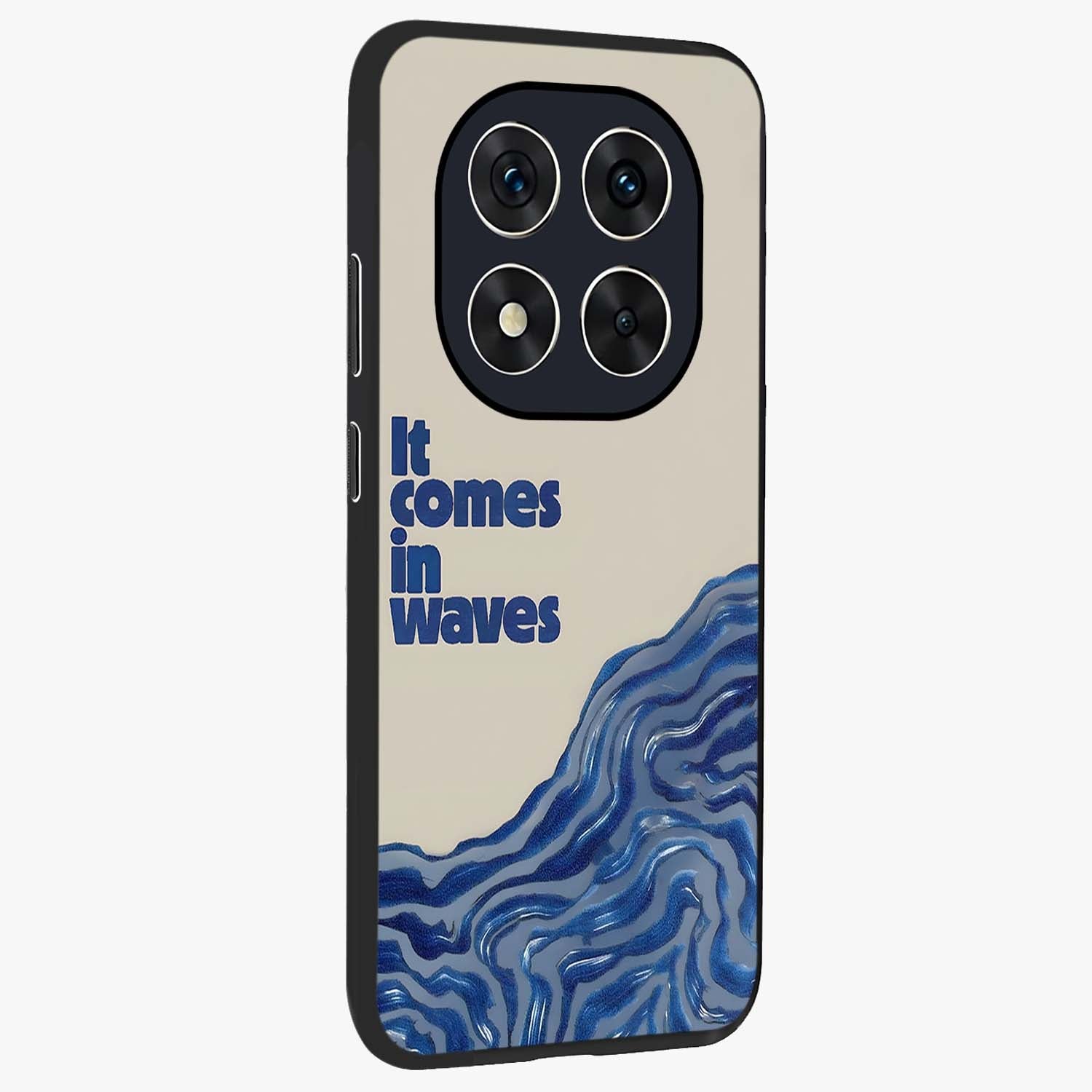 Itachi Sharingan Glass Case upright view showcasing intense anime eye artwork with bold character theme.