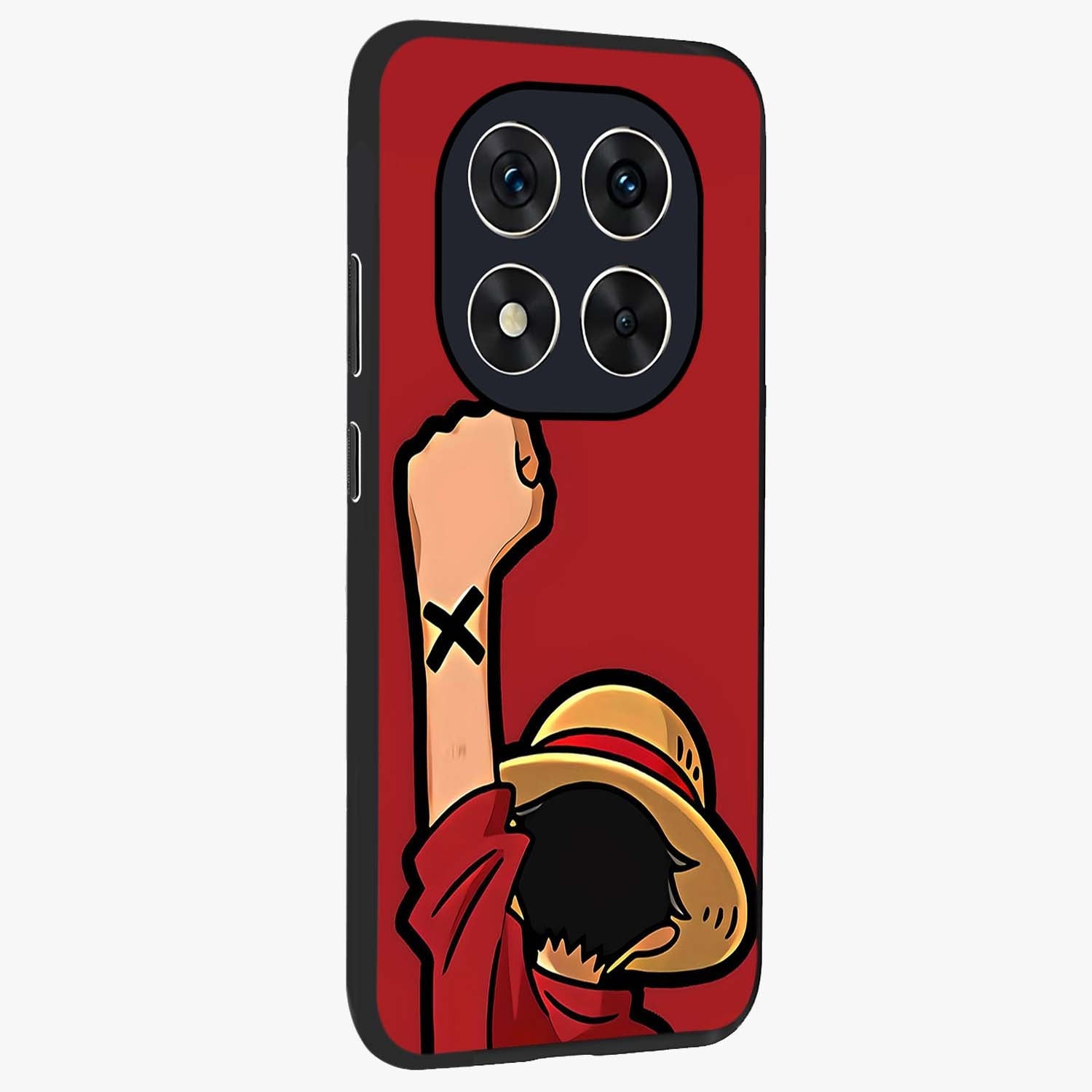 Luffy X Spirit Glass Case upright view showcasing striking anime artwork with adventurous character theme.