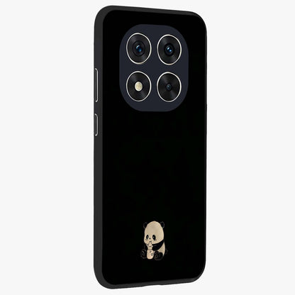 Midnight Panda Love Glass Case upright view showcasing charming panda artwork with playful romantic theme.