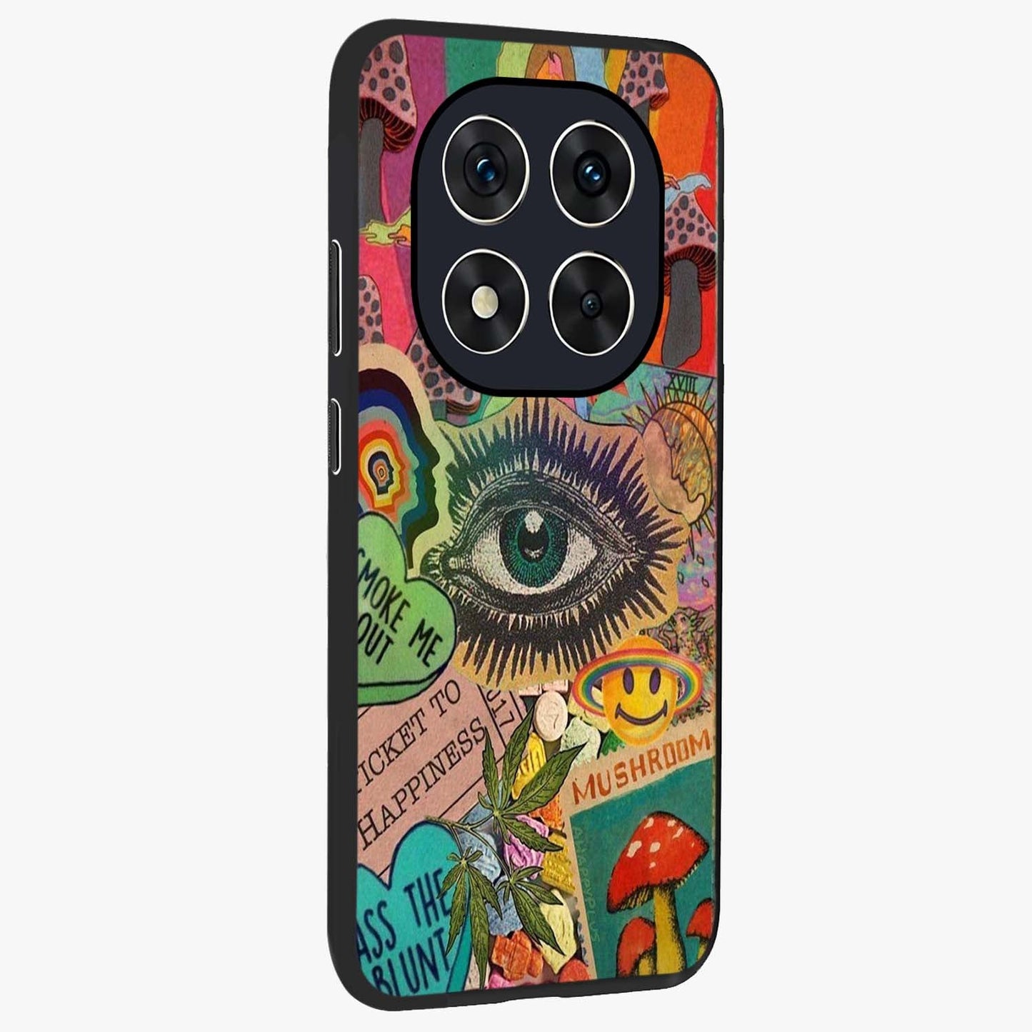 Mystic Eye Wonderland Glass Case upright view showcasing symbolic eye artwork with mysterious fantasy theme.