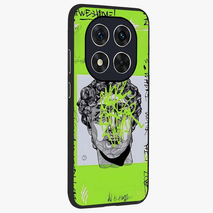 Neo Graffiti Rebellion Glass Case upright view showcasing colorful graffiti artwork with bold modern street style.