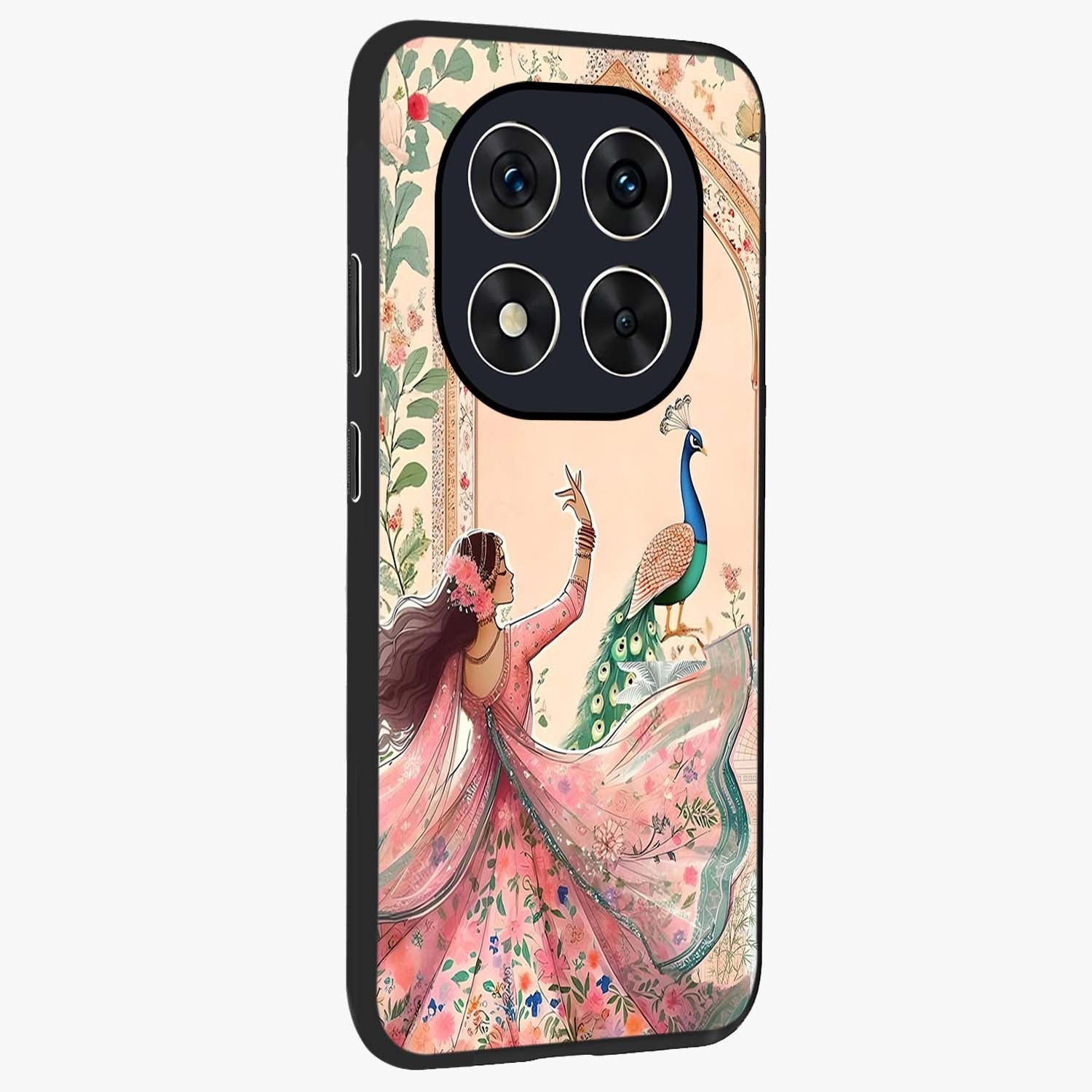 Royal Grace Muse Glass Case upright view showcasing stylish artistic artwork with sophisticated royal theme.