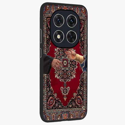 Royal Touch Reach Glass Case upright view showcasing stylish royal inspired artwork with graceful theme.