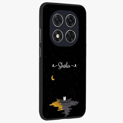 Silent Night Row Glass Case upright view showcasing tranquil night artwork with serene landscape theme.