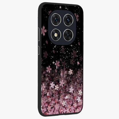 Small Starry Flowers Glass Case upright view showcasing charming floral artwork with dreamy starry theme.