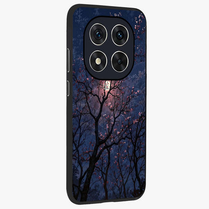 Twilight Sakura Serenade Glass Case upright view showcasing beautiful cherry blossom artwork with serene evening theme.
