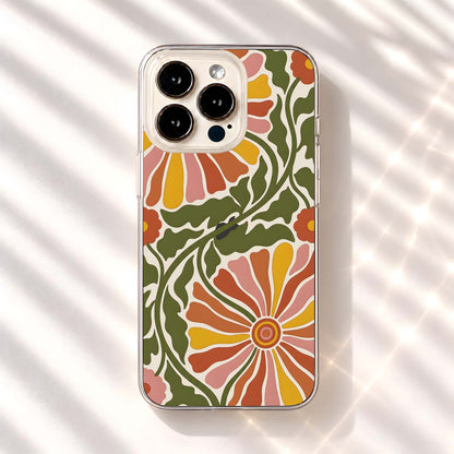Retro Daisy Delight Clear Silicon Cover