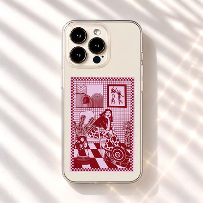 Retro Girl Aesthetic Clear Silicon Cover