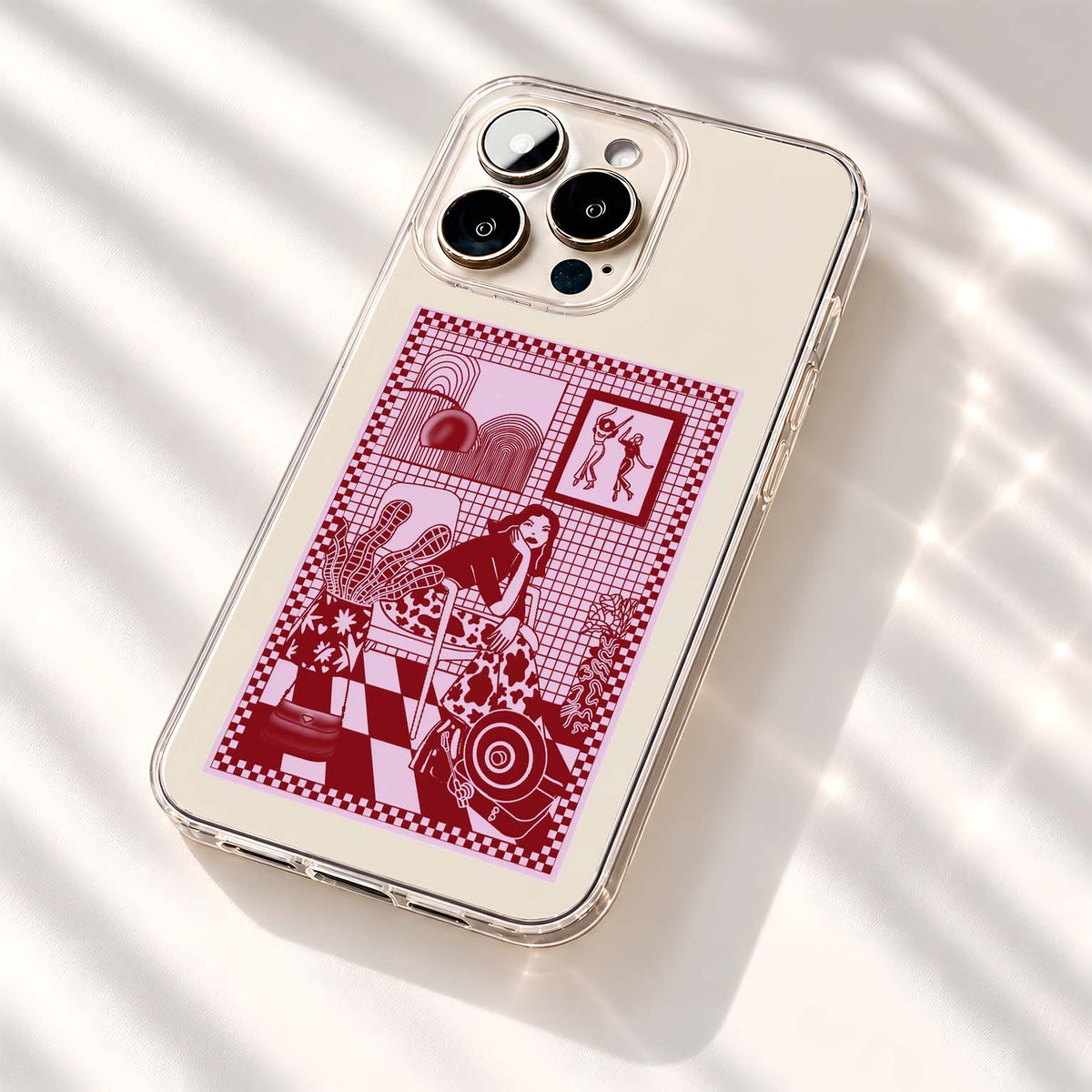 Retro Girl Aesthetic Clear Silicon Cover