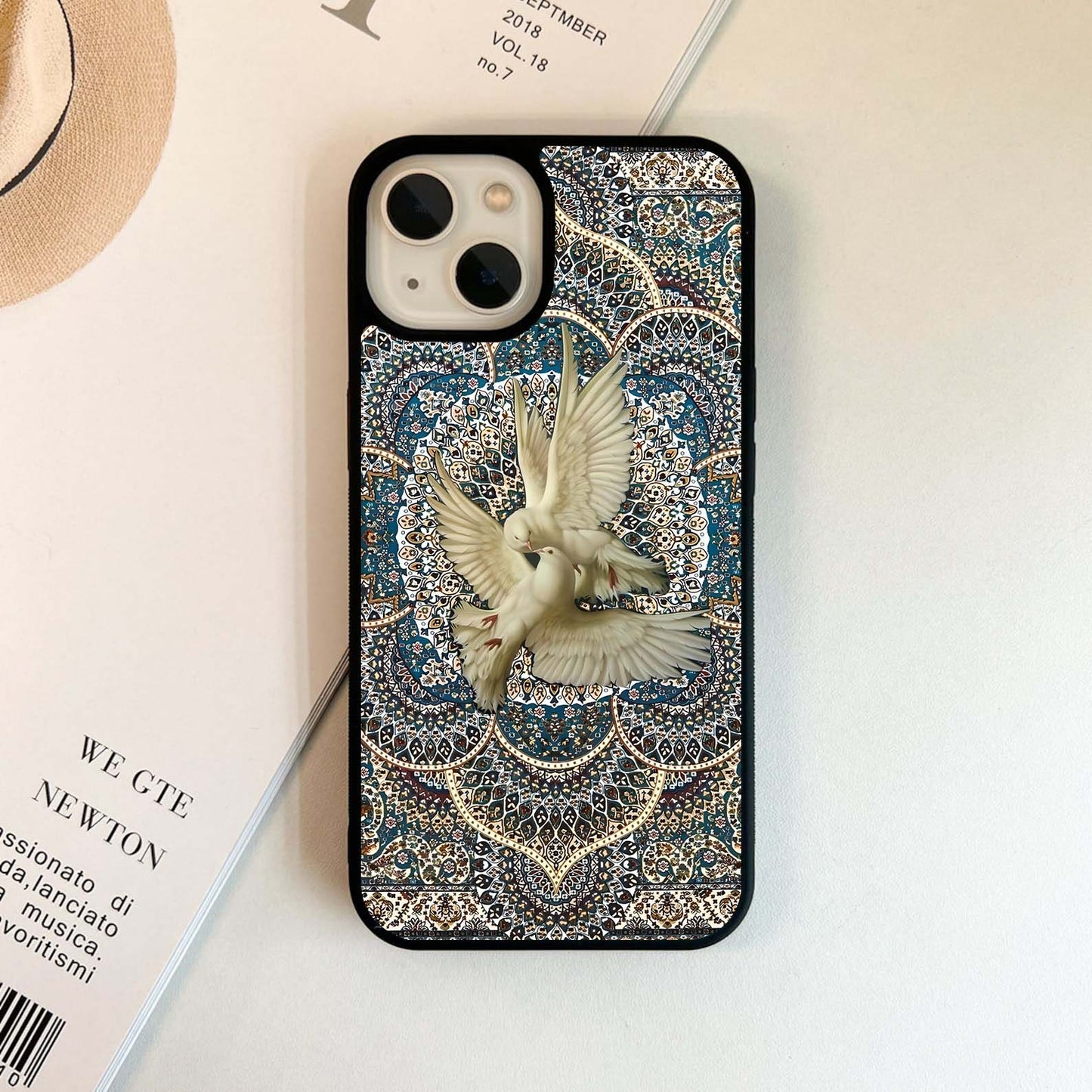 Royal Dove Tapestry Glass Case