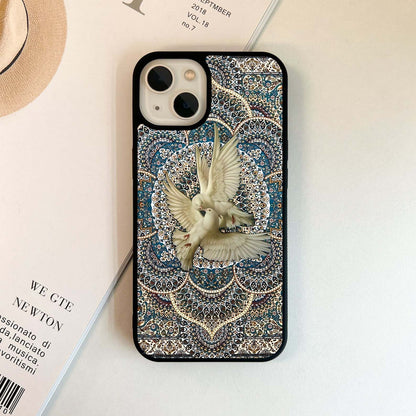 Royal Dove Tapestry Glass Case