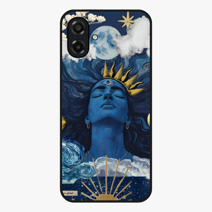 Aesthetic Lord Shiva Glass Case showing flat back view with divine Shiva artwork and glossy glass finish.