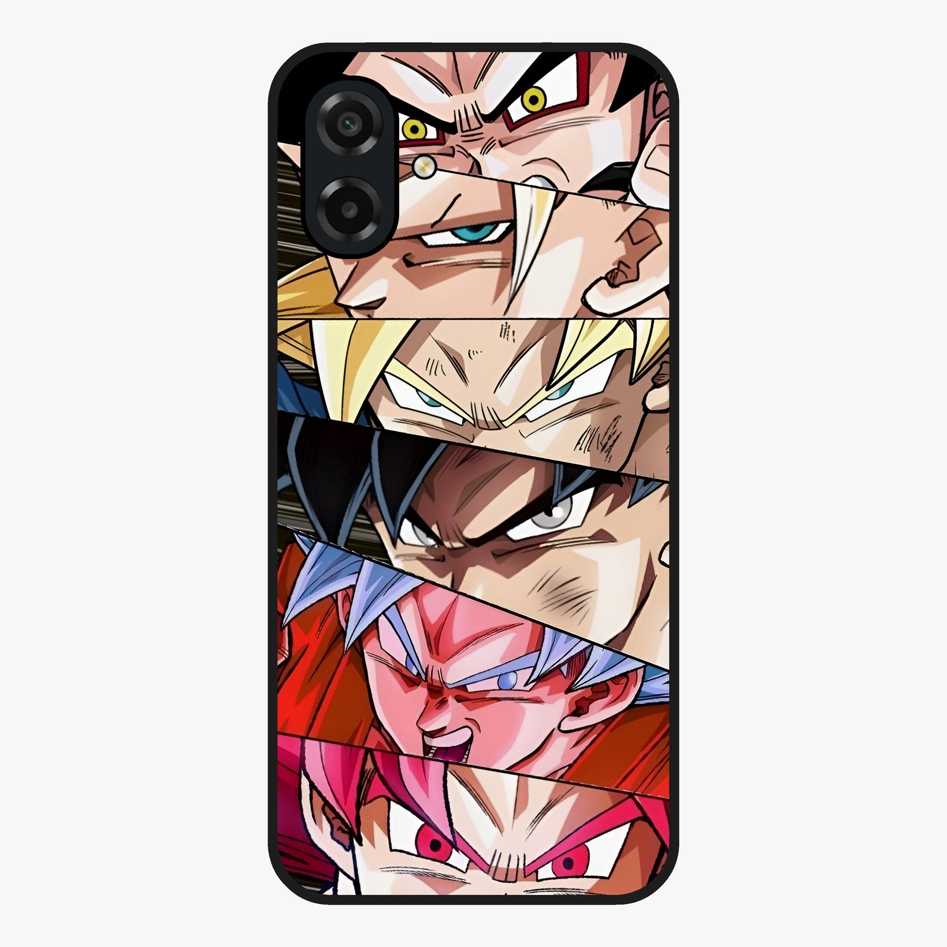 Anime Character Glass Case showing flat back view with vibrant anime artwork and glossy glass finish.