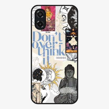 Ethereal Thoughts Glass Case showing flat back view with dreamy artistic artwork and glossy glass finish.