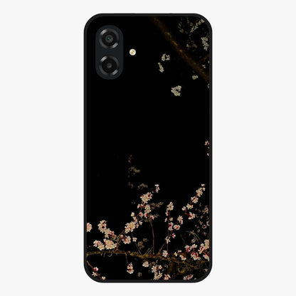 Petal Moon Light With Custom Name Glass Case showing flat back view with floral moonlight artwork and personalized name design.