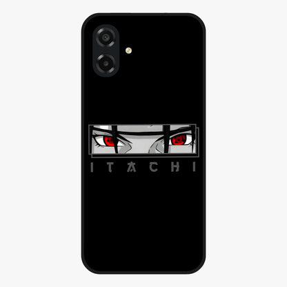 Scarlet Gaze Dominance Glass Case showing flat back view with striking red themed artwork and glossy glass finish.
