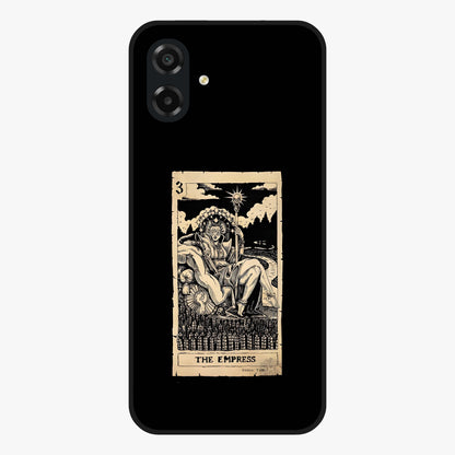The Empress Glass Case showing flat back view with regal feminine artwork and glossy glass finish.
