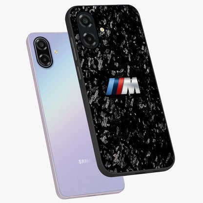 Carbon Speed Mark Glass Case displayed in angled mockup highlighting racing inspired carbon design and sleek aesthetic style.