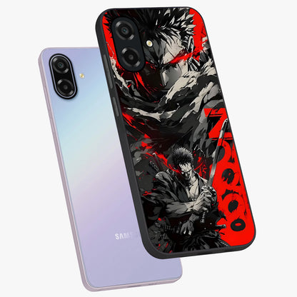 Demon Sword Resolve Glass Case displayed in angled mockup highlighting powerful demon sword illustration with dark fantasy aesthetic.