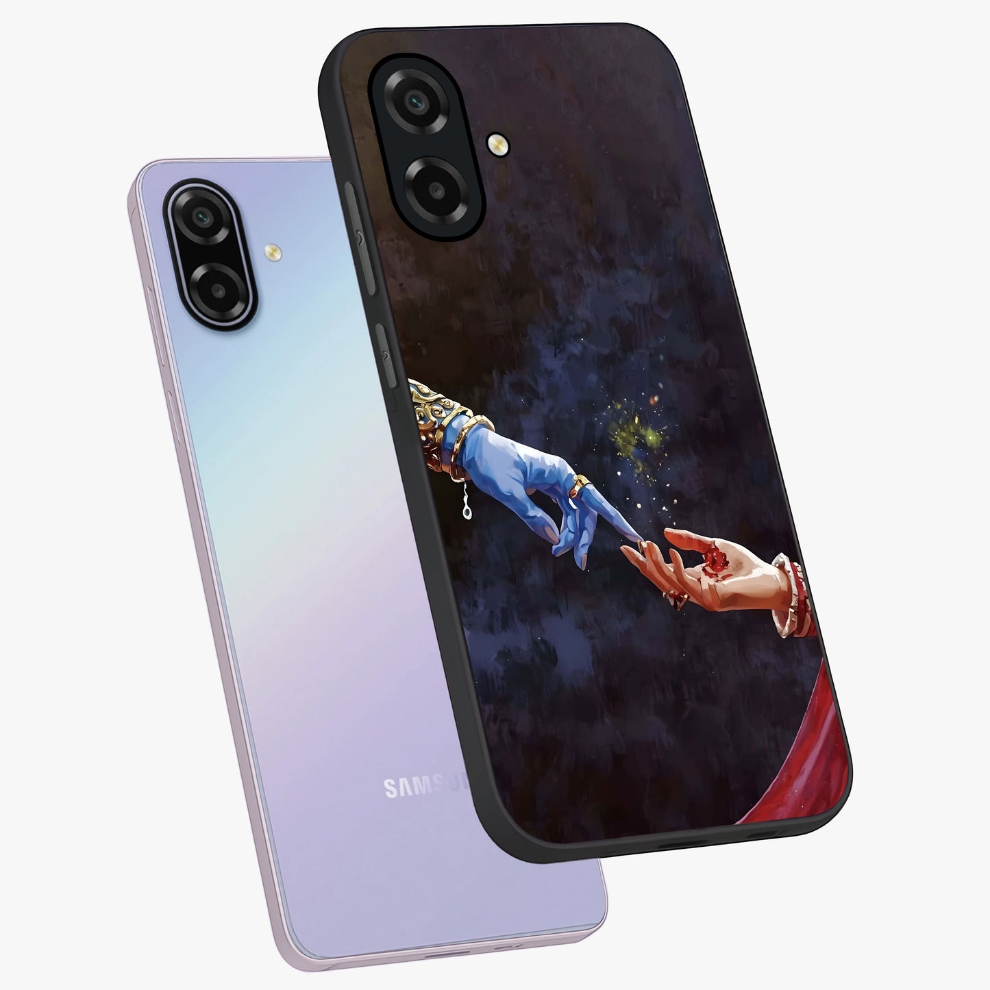 Divine Touch Eternal Glass Case displayed in angled mockup highlighting elegant divine inspired design with calm aesthetic style.