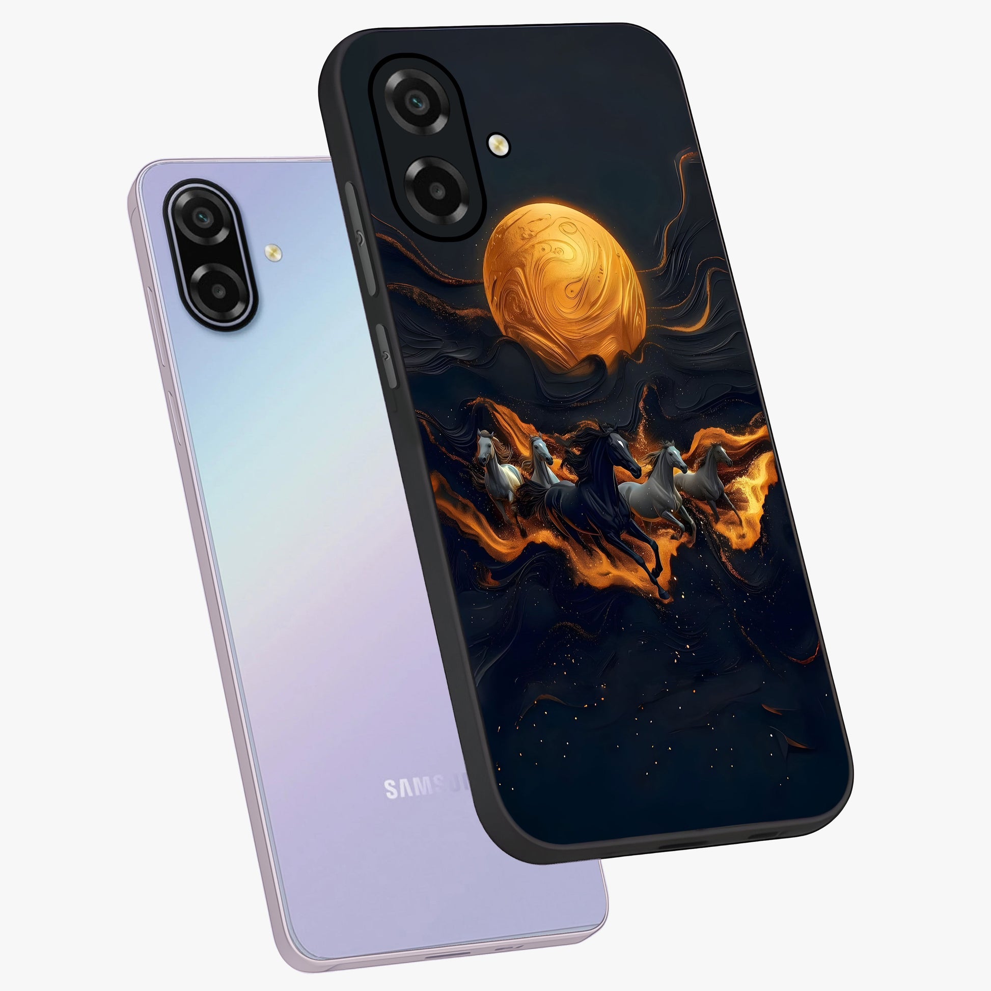 Golden Royal Heritage Glass Case displayed in angled mockup highlighting luxurious heritage design with golden aesthetic style.