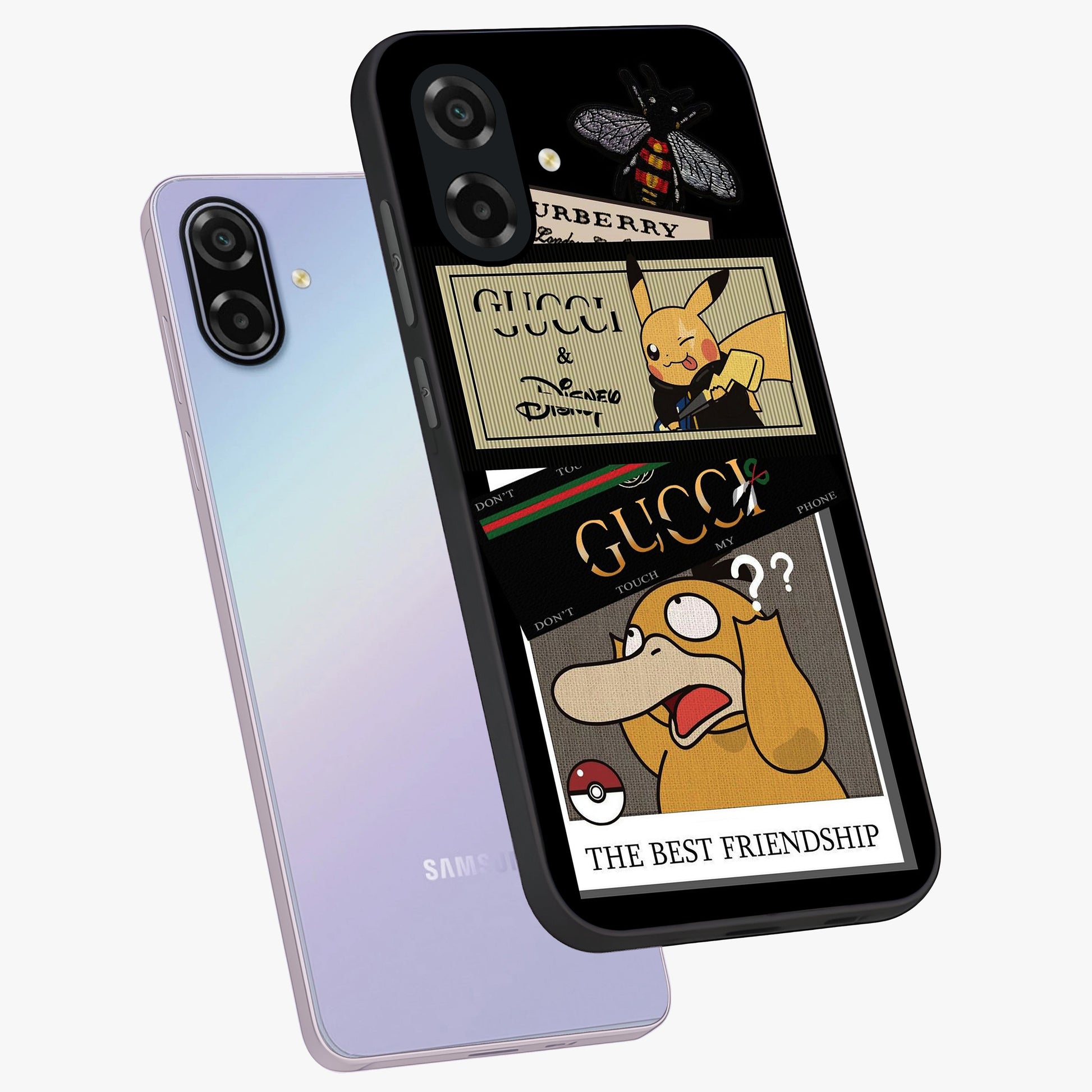 Gucci Play Mashup Glass Case displayed in angled mockup highlighting stylish fashion mashup design with bold aesthetic.