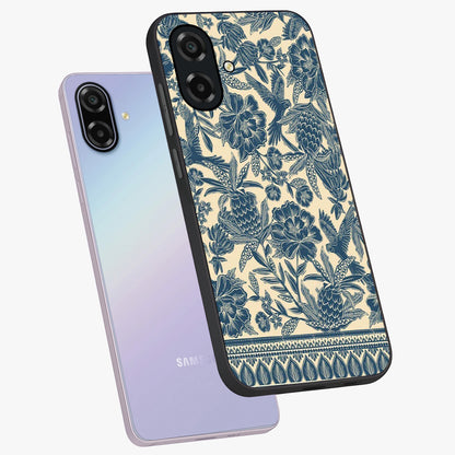 Heirloom Wild Bloom Glass Case displayed in angled mockup highlighting botanical bloom design with classic aesthetic style.