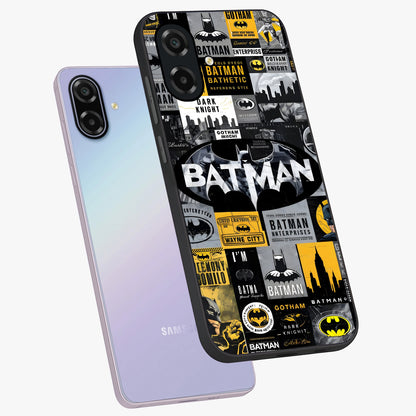 Knight Gotham Rise Glass Case displayed in angled mockup highlighting powerful knight silhouette design with dramatic aesthetic.