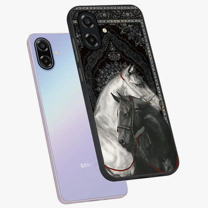 Majestic Ride Legacy Glass Case displayed in angled mockup highlighting sleek vehicle design with bold racing aesthetic.