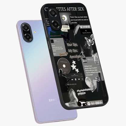 Midnight Love Echo Glass Case displayed in angled mockup highlighting elegant love inspired design with deep aesthetic style.