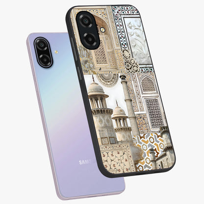 Mughal Marble Legacy Glass Case displayed in angled mockup highlighting elegant heritage marble artwork with royal aesthetic.