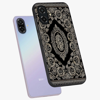 Noir Bloom Elegance Glass Case displayed in angled mockup highlighting refined flower design with stylish noir aesthetic.