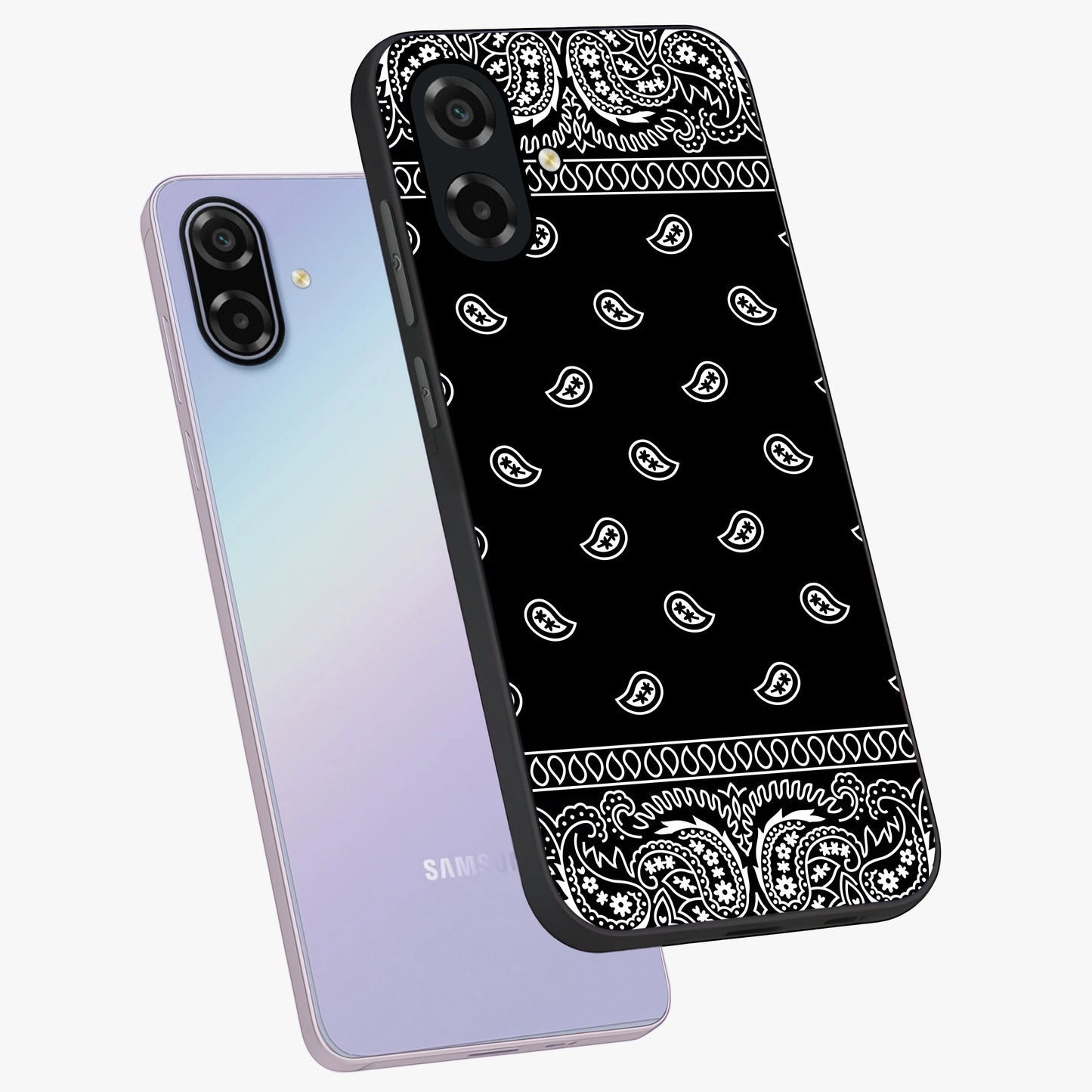 Retro Rebel Threads Glass Case displayed in angled mockup highlighting retro inspired graphic design with rebellious aesthetic.