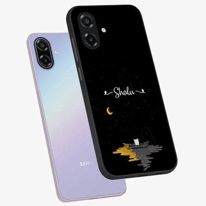 Silent Night Row Glass Case displayed in angled mockup highlighting peaceful evening design with dreamy night aesthetic.