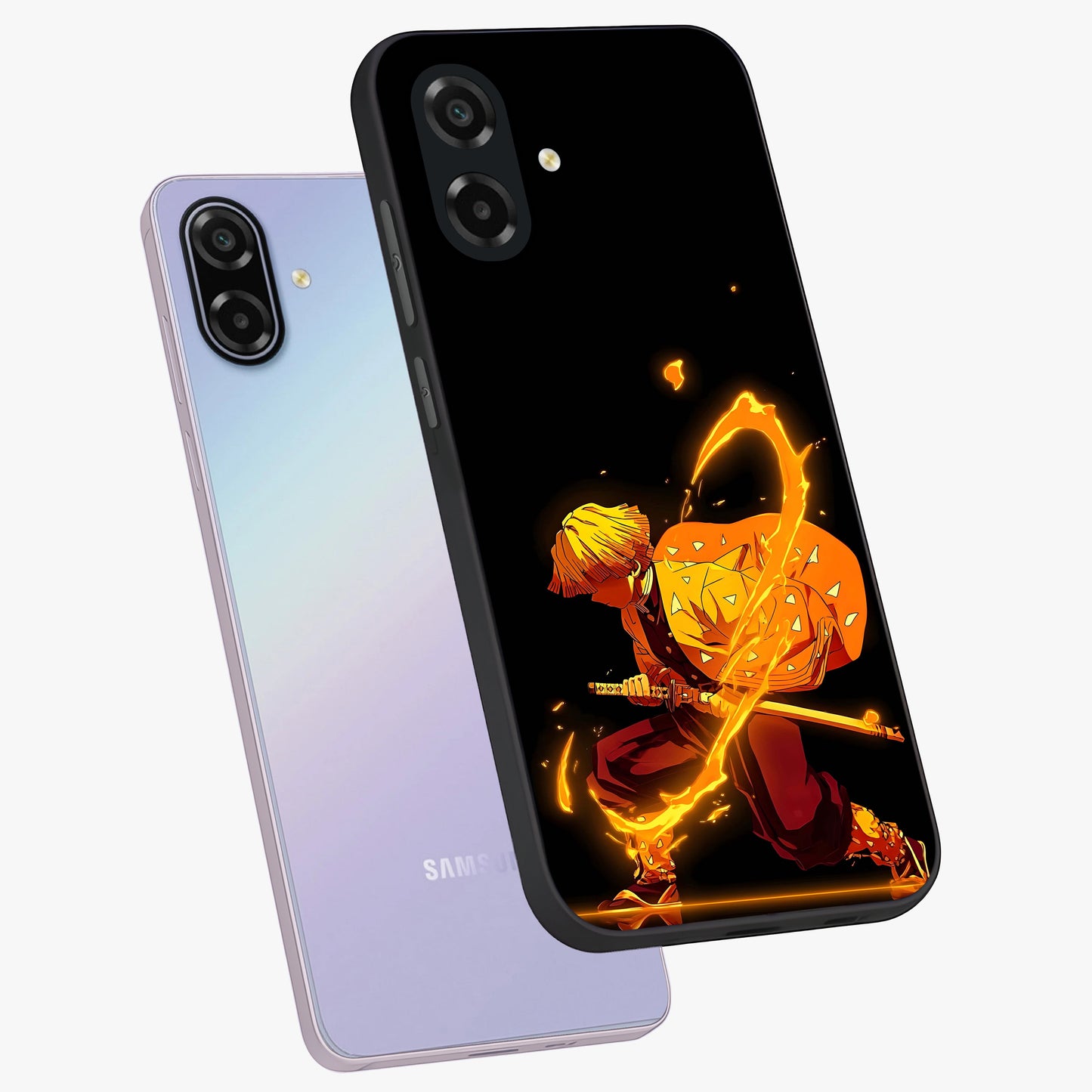 Thunder Flame Execution Glass Case displayed in angled mockup highlighting dramatic fire themed design with intense fantasy aesthetic.