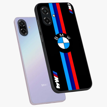 Turbo BMW Beast Glass Case displayed in angled mockup highlighting sleek racing car design with bold automotive aesthetic.