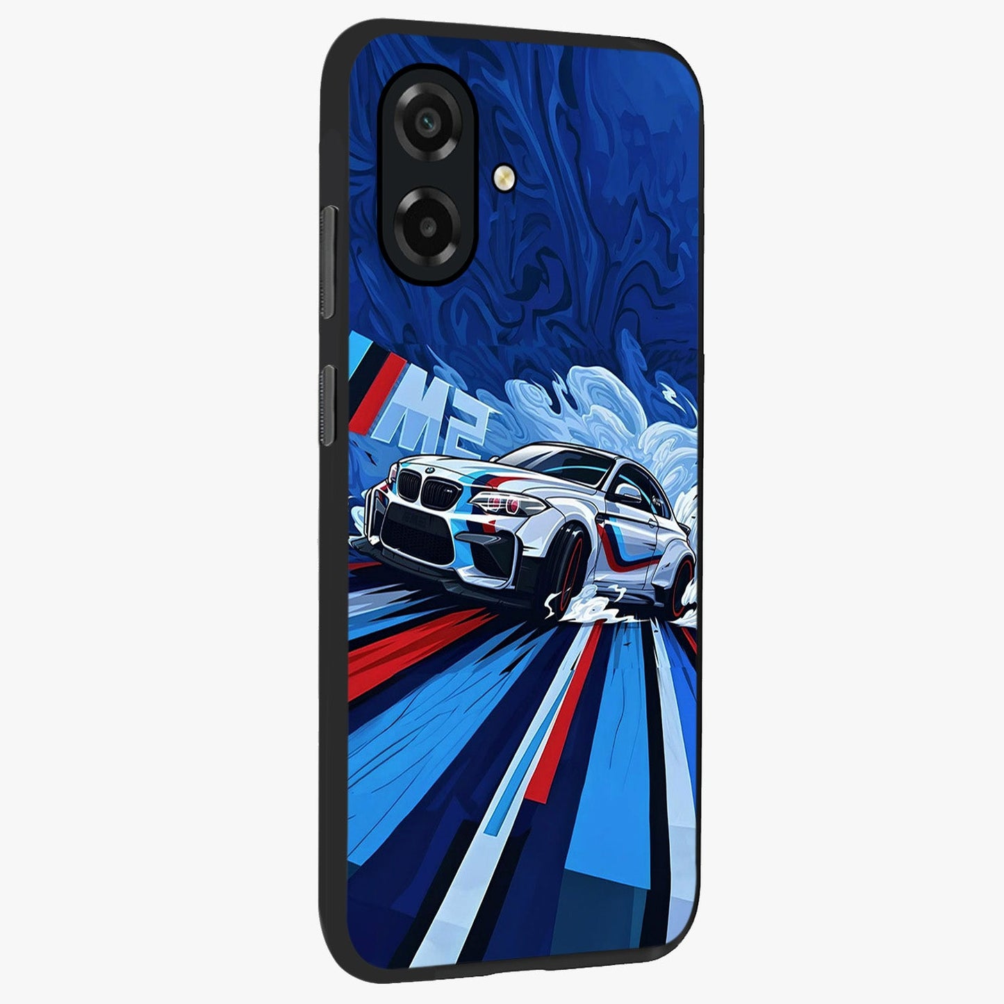 Drift Power Rush Glass Case upright view showcasing high speed racing artwork with bold automotive theme.