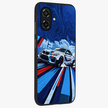 Drift Power Rush Glass Case upright view showcasing high speed racing artwork with bold automotive theme.