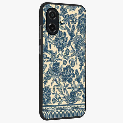 Heirloom Wild Bloom Glass Case upright view showcasing delicate wildflower artwork with timeless floral theme.