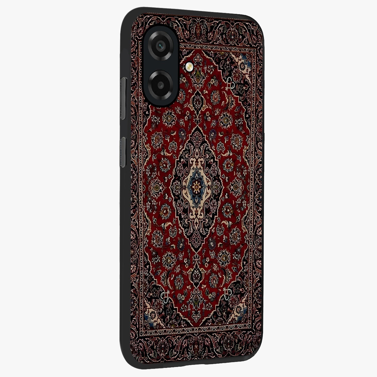Heritage Carpet Royale Glass Case upright view showcasing detailed ornamental artwork with luxurious traditional theme.