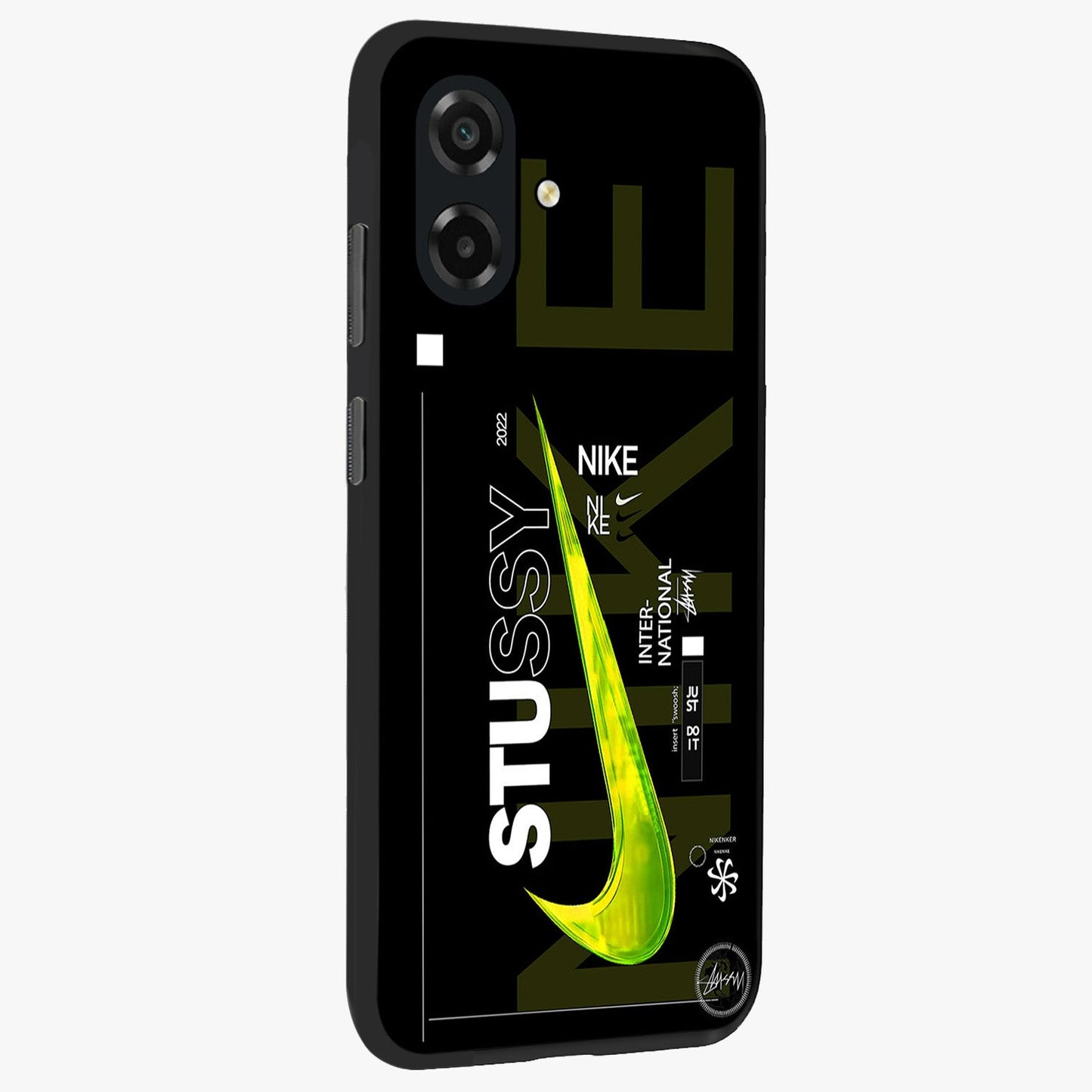 Neon Street Edition Glass Case upright view showcasing colorful neon artwork with modern street culture theme.