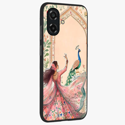 Royal Grace Muse Glass Case upright view showcasing stylish artistic artwork with sophisticated royal theme.