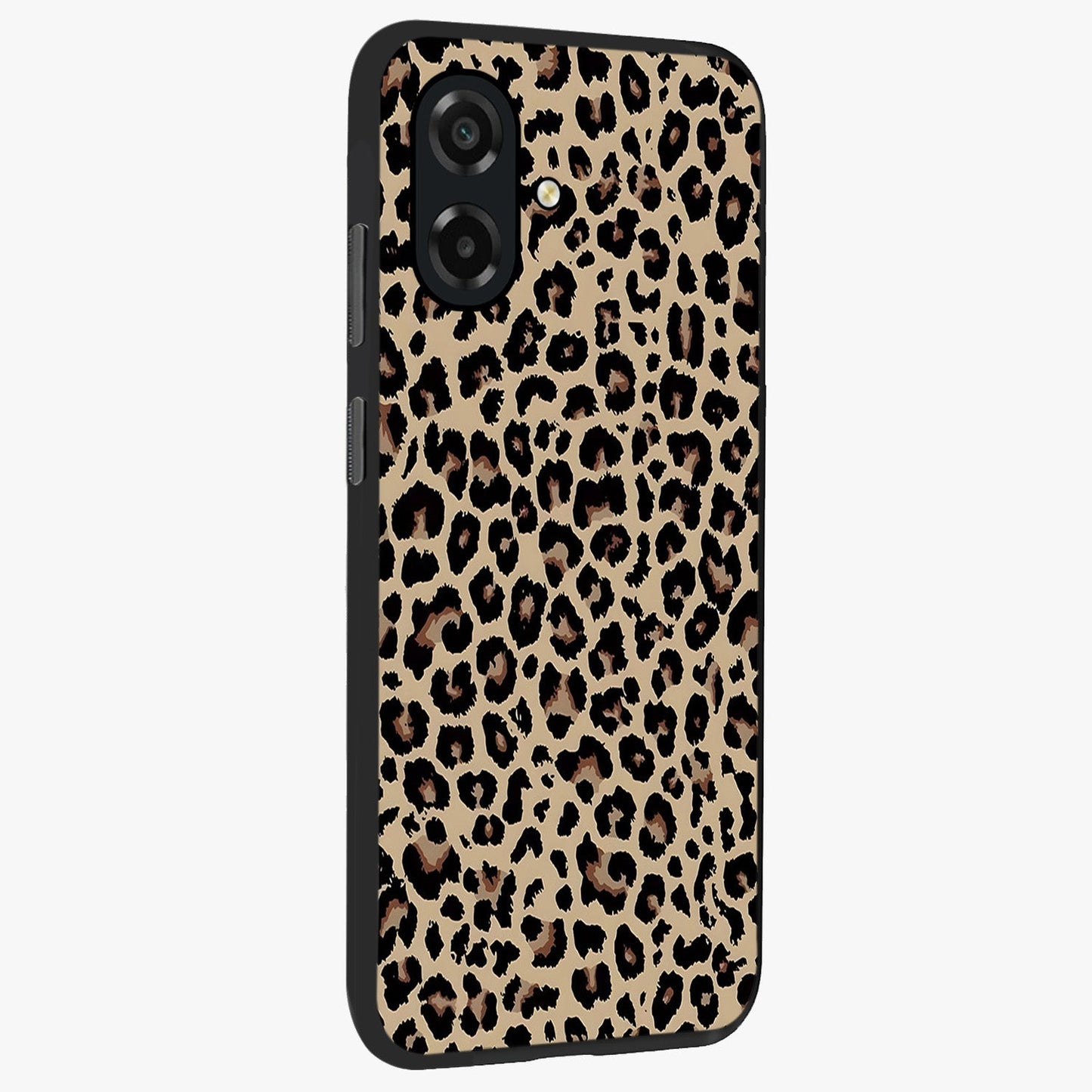 Savage Chic Pattern Glass Case upright view showcasing trendy decorative artwork with edgy fashion theme.