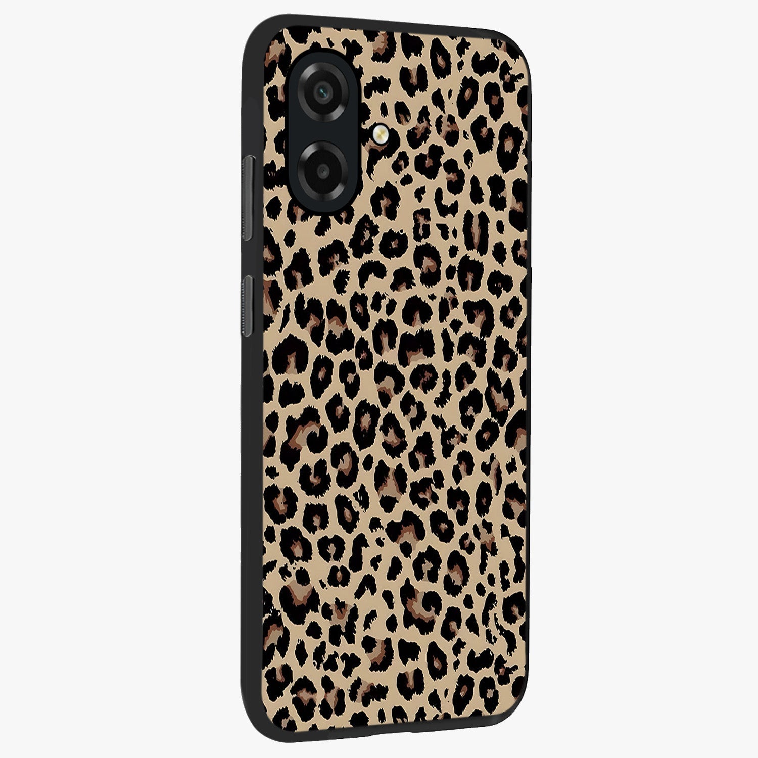 Savage Chic Pattern Glass Case upright view showcasing trendy decorative artwork with edgy fashion theme.