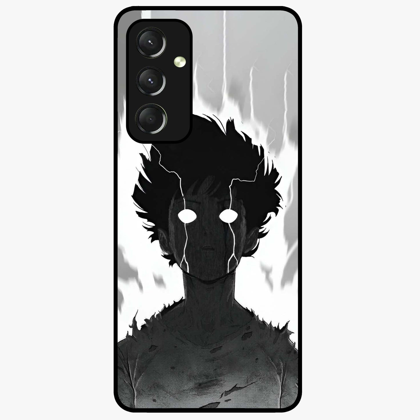 Awakened Inner Rage Glass Case showing flat back view with intense artistic artwork and glossy glass finish.