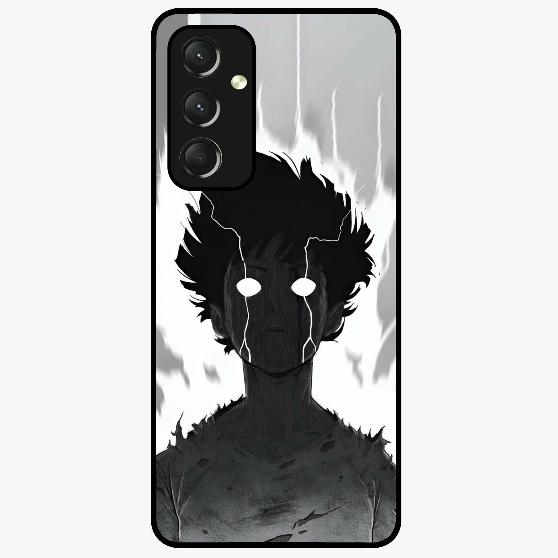 Awakened Inner Rage Glass Case showing flat back view with intense artistic artwork and glossy glass finish.