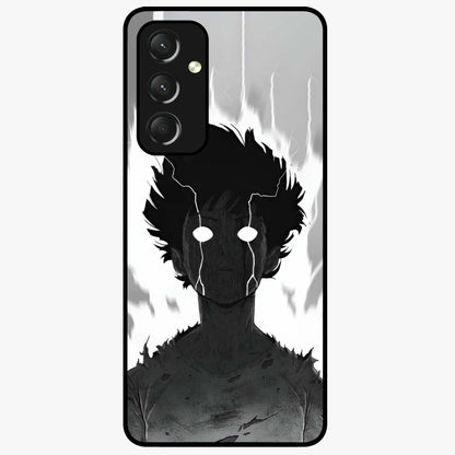 Awakened Inner Rage Glass Case showing flat back view with intense artistic artwork and glossy glass finish.
