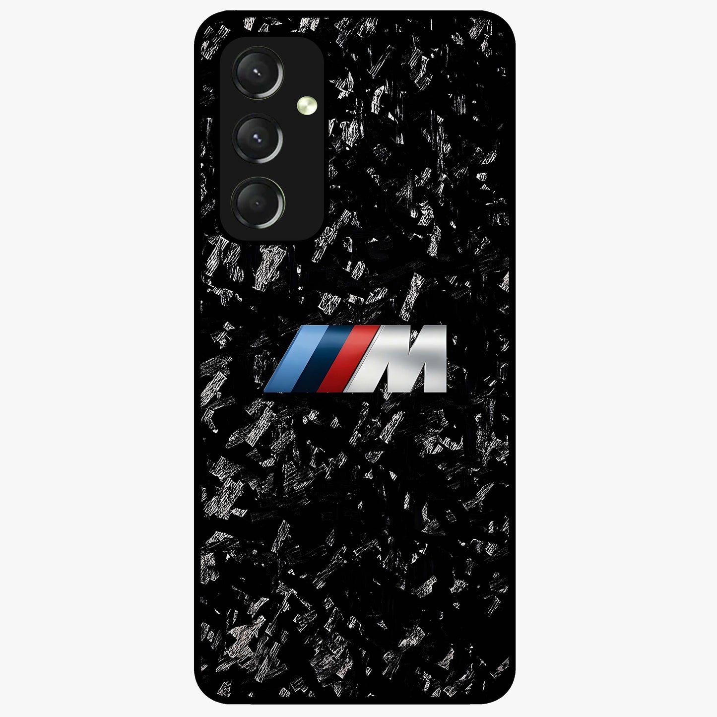 Carbon Speed Mark Glass Case showing flat back view with sporty carbon pattern artwork and glossy glass finish.