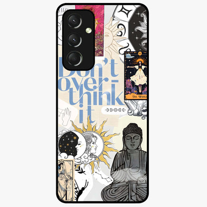 Ethereal Thoughts Glass Case showing flat back view with dreamy artistic artwork and glossy glass finish.